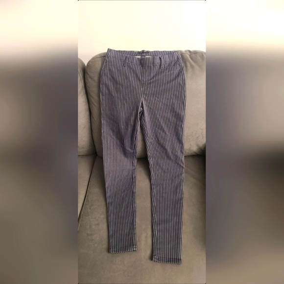 George Black & Grey Stripes Jeggings Women Size S - Picture 1 of 3